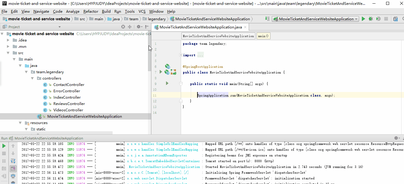 movie ticket and service website demo